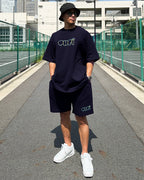 Bubble HW Tee & Shorts Setup - Navy