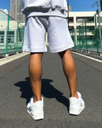 Basic One Point Relax Sweat Shorts - Gray