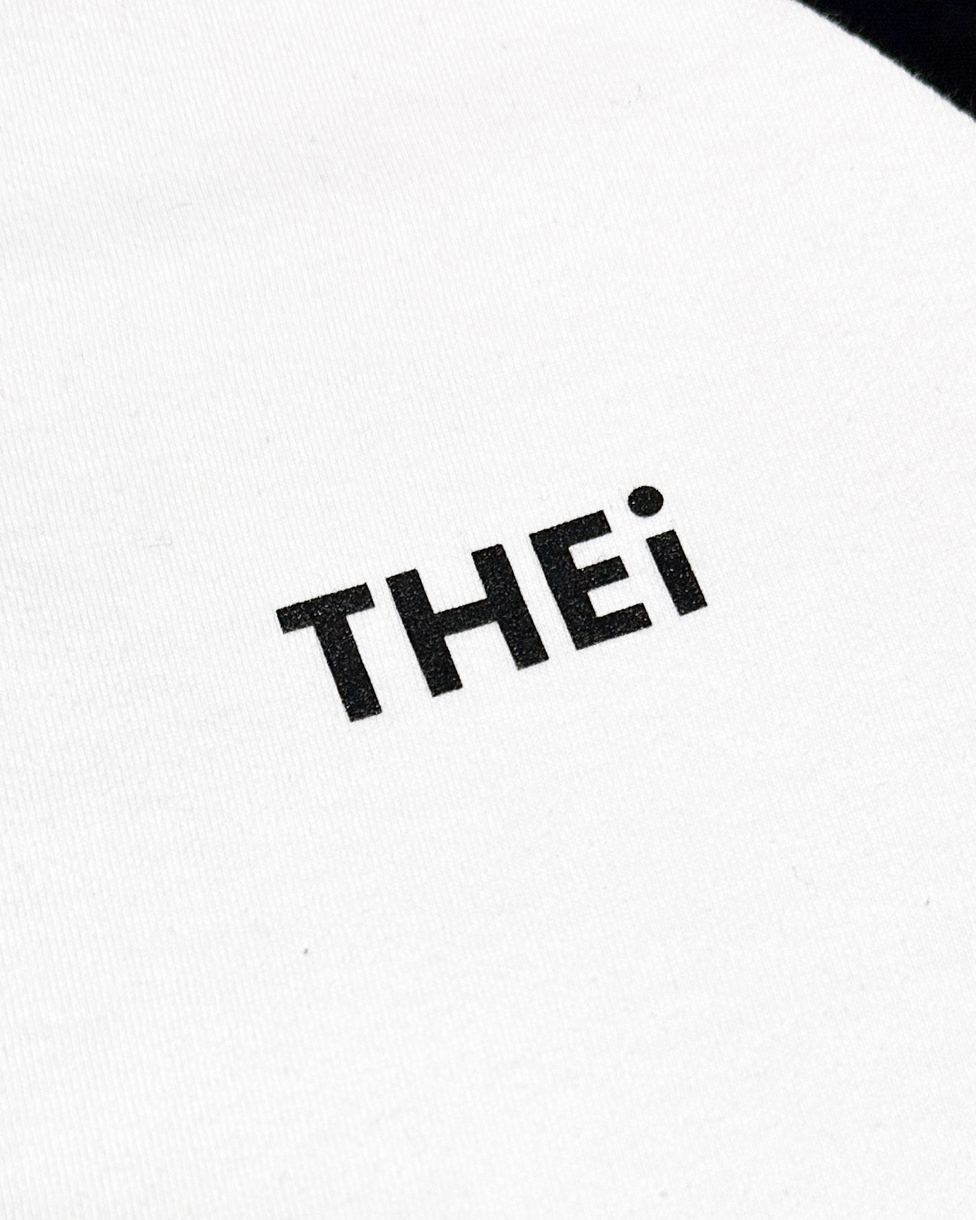 Basic One Point Raglan Tee - White / Black