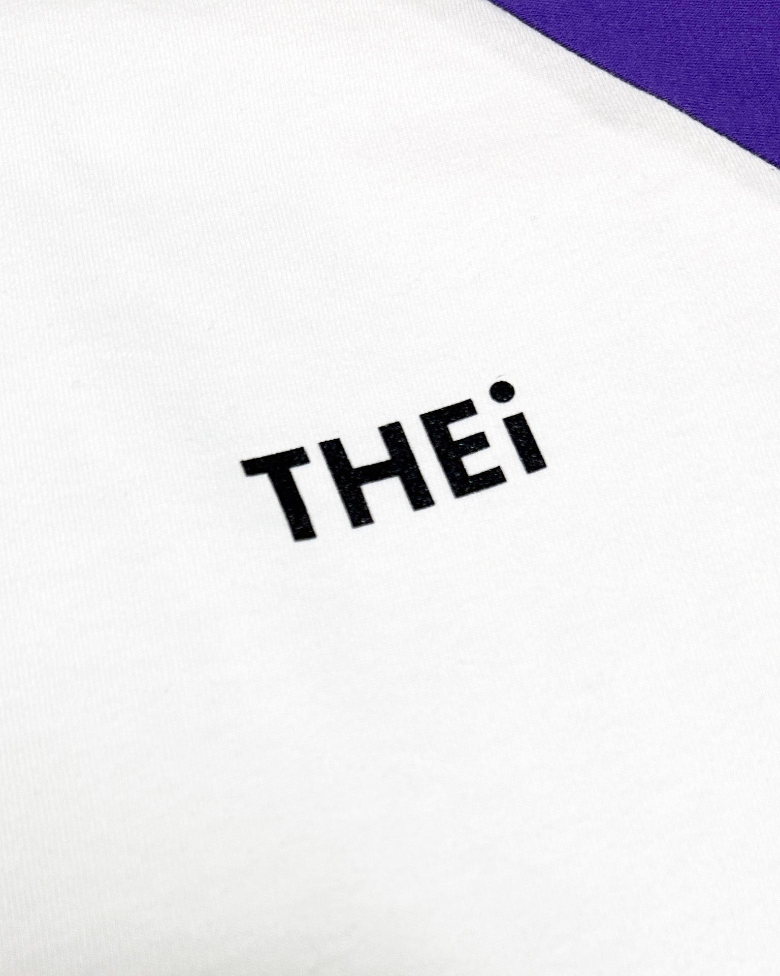 Basic One Point Raglan Tee - White / Purple