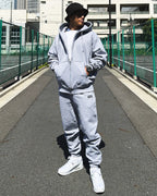 Box One Point HW Sweat Zip Hoodie & Pants Setup - Gray