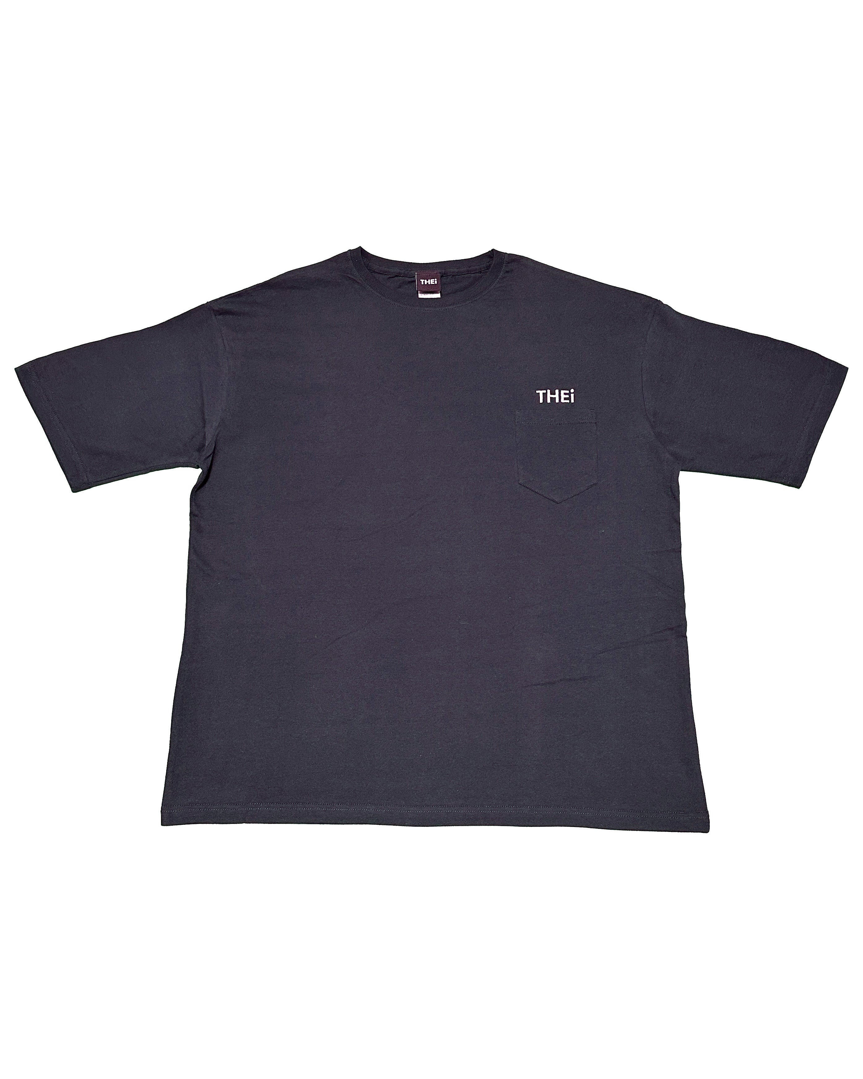 Basic One Point Big Pocket Tee - Navy