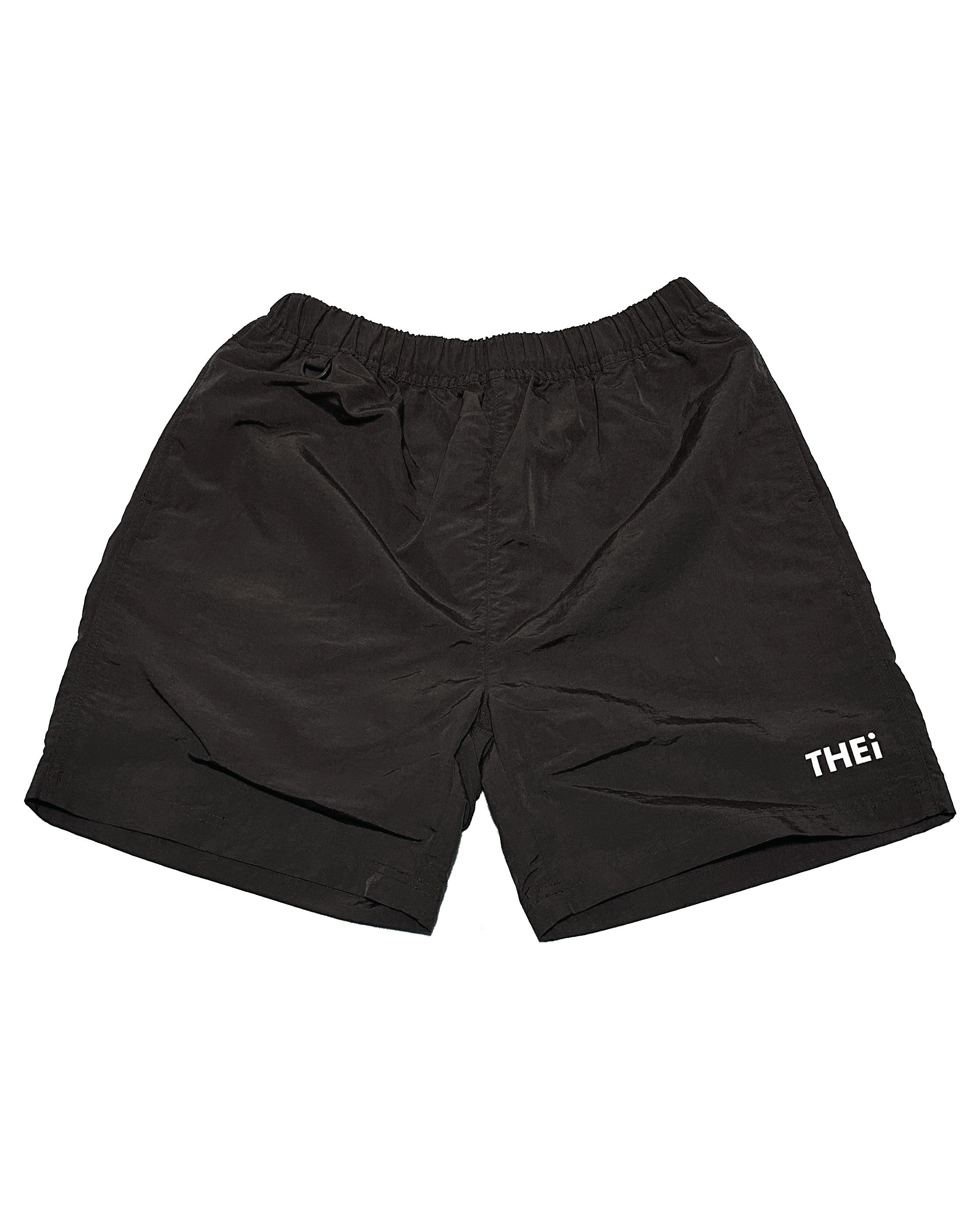 Basic One Point Nylon Easy Shorts - Black