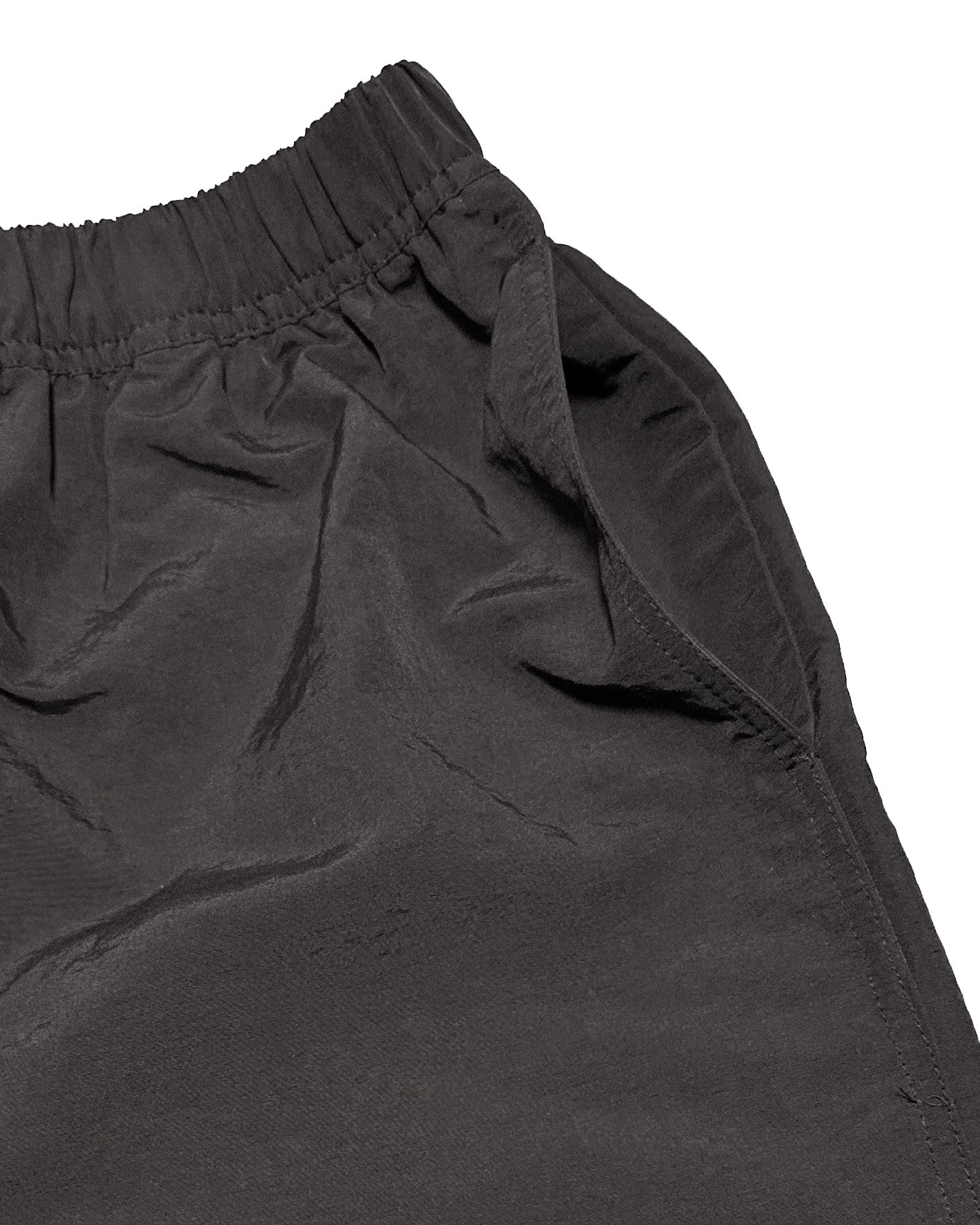 Basic One Point Nylon Easy Shorts - Black
