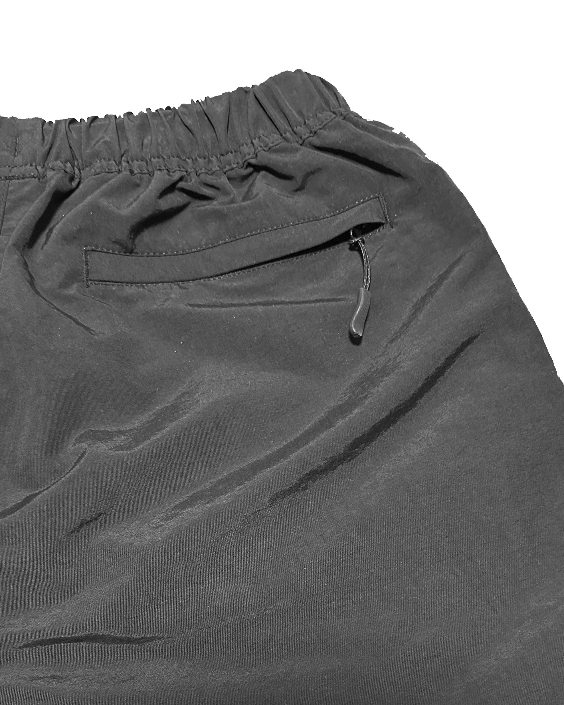 Basic One Point Nylon Easy Shorts - Black