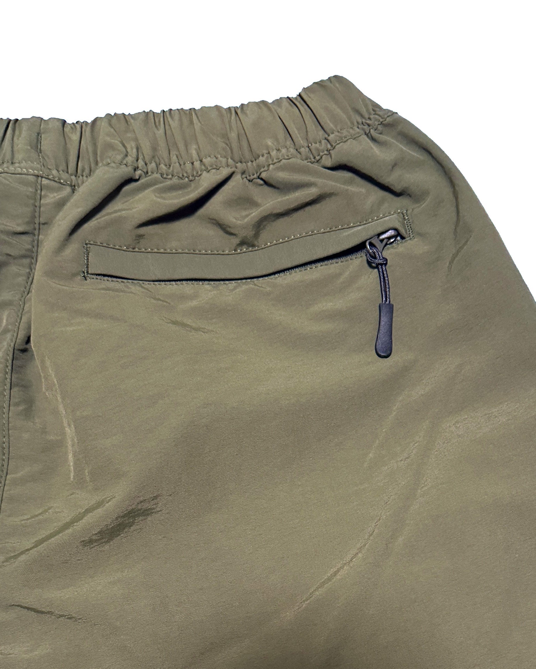 Basic One Point Nylon Easy Shorts - Military Green