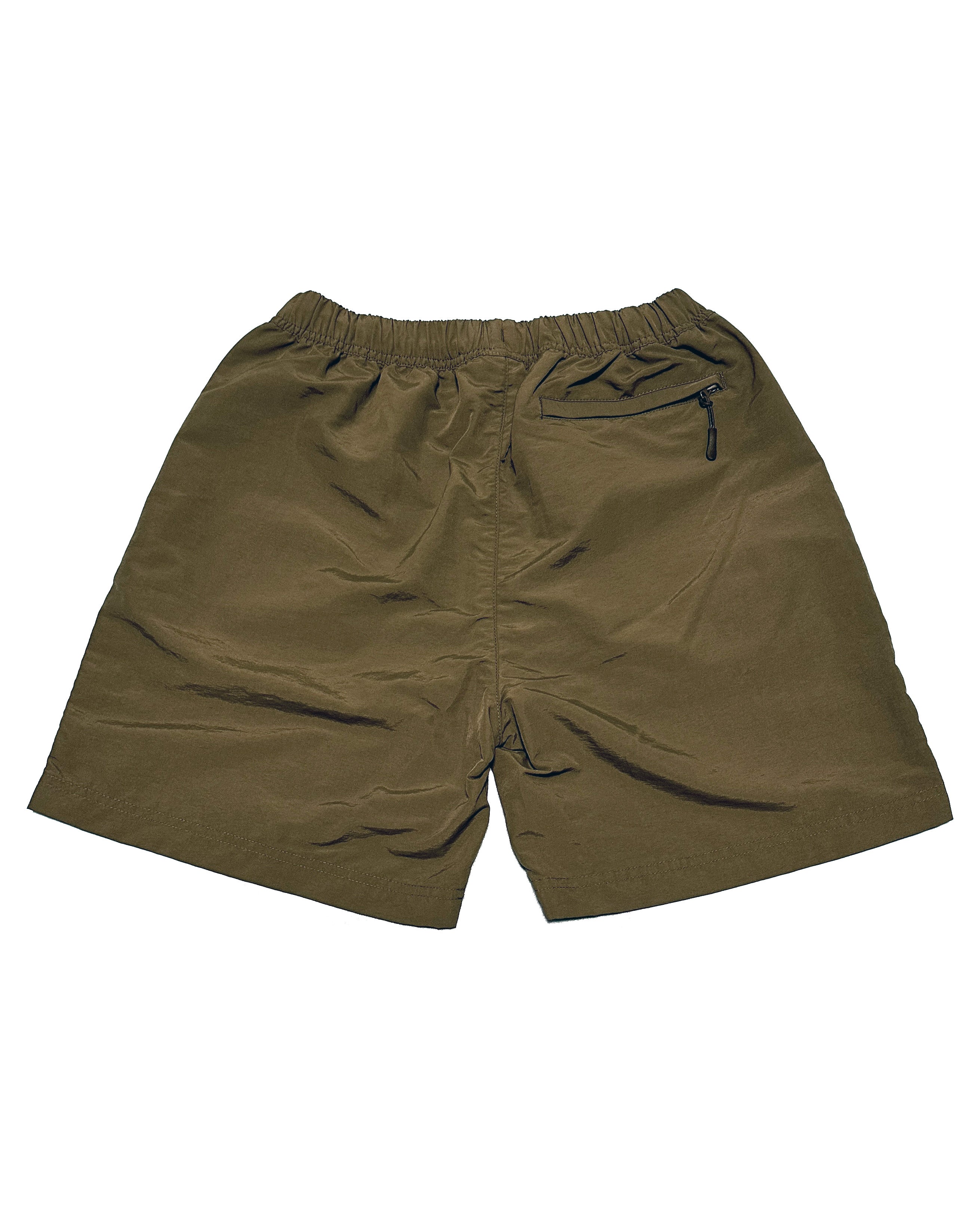 Basic One Point Nylon Easy Shorts - Military Green