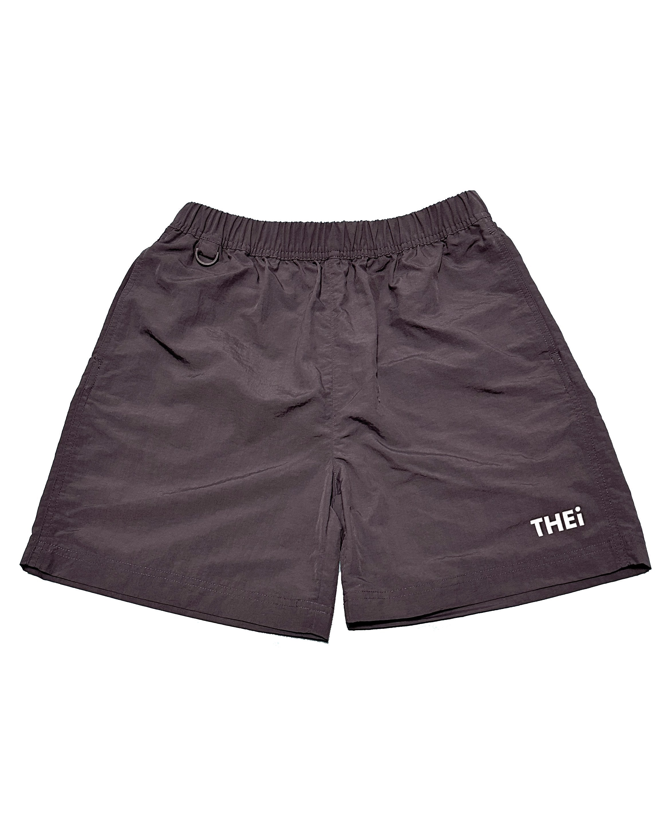 Basic One Point Nylon Easy Shorts - Charcoal Gray