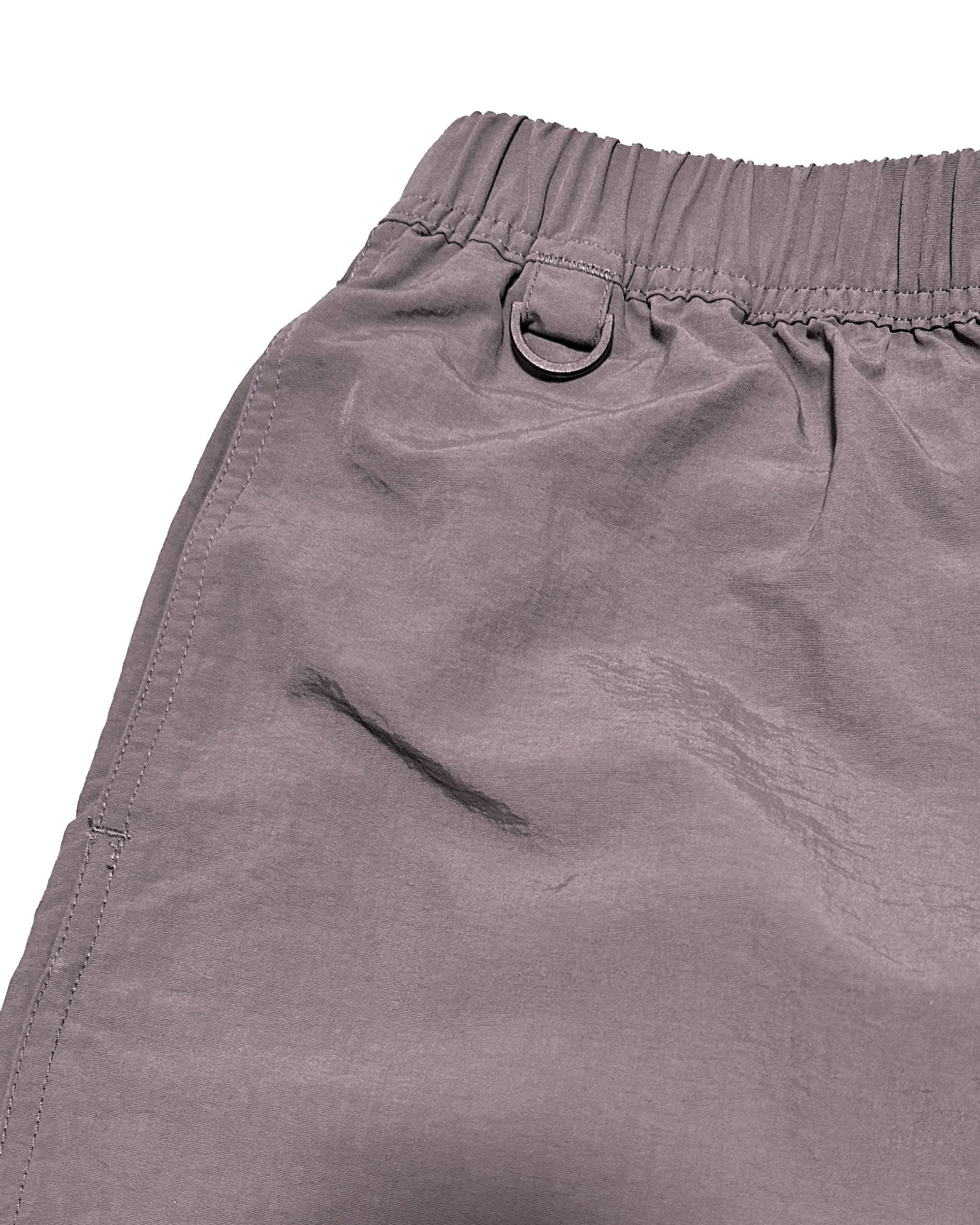 Basic One Point Nylon Easy Shorts - Charcoal Gray