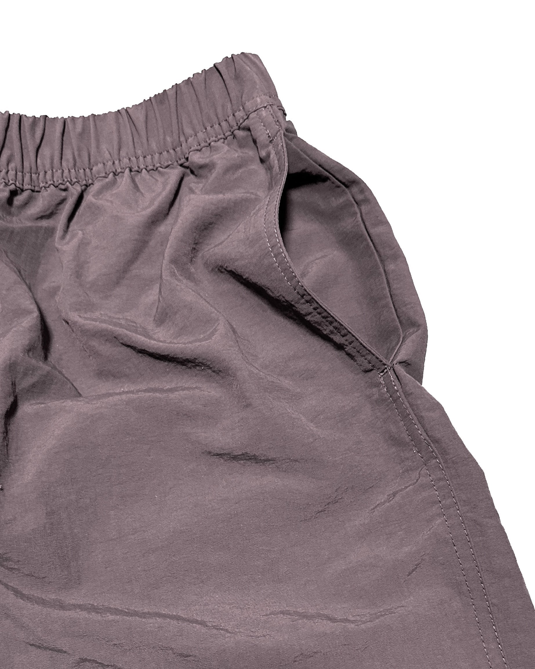 Basic One Point Nylon Easy Shorts - Charcoal Gray