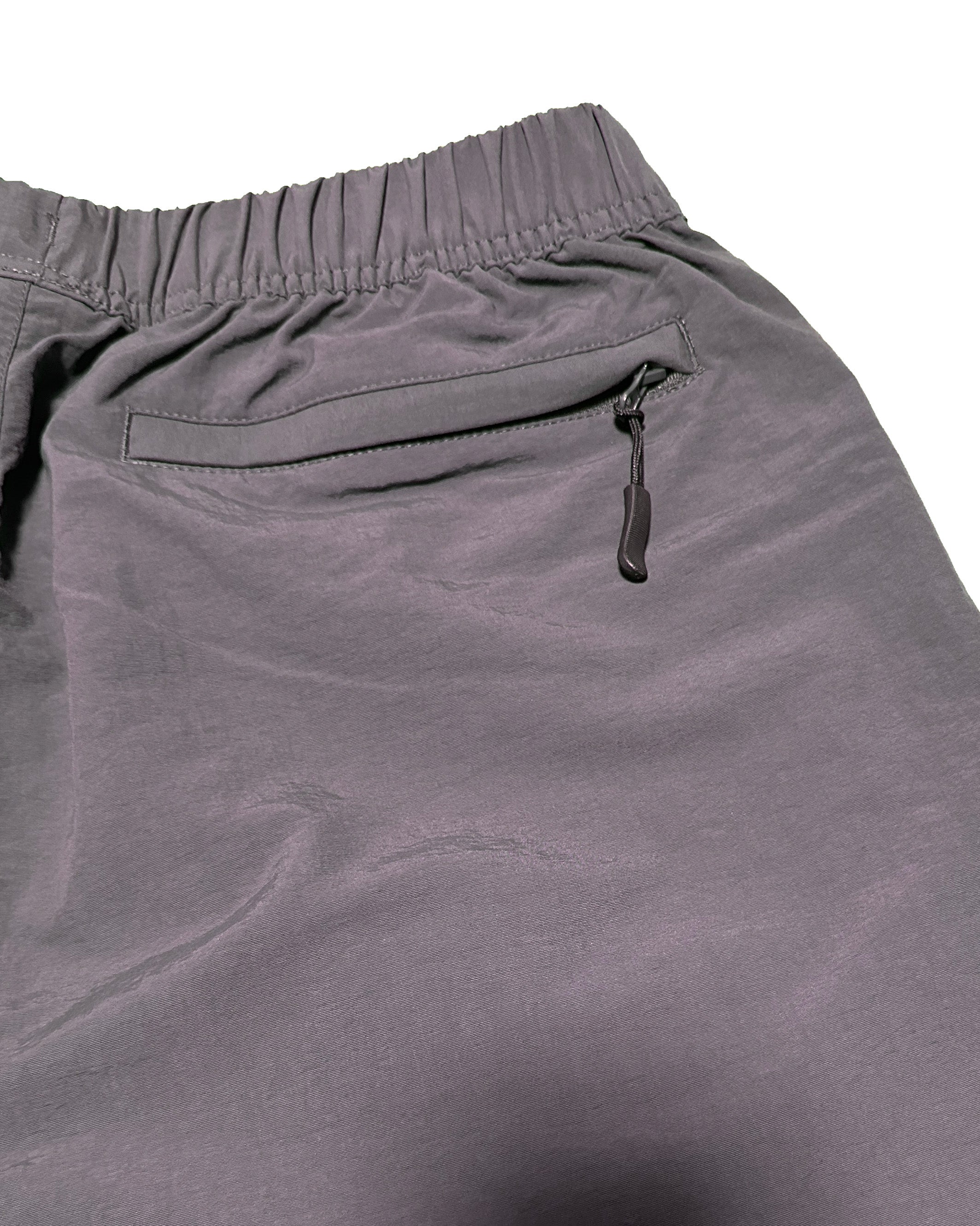 Basic One Point Nylon Easy Shorts - Charcoal Gray