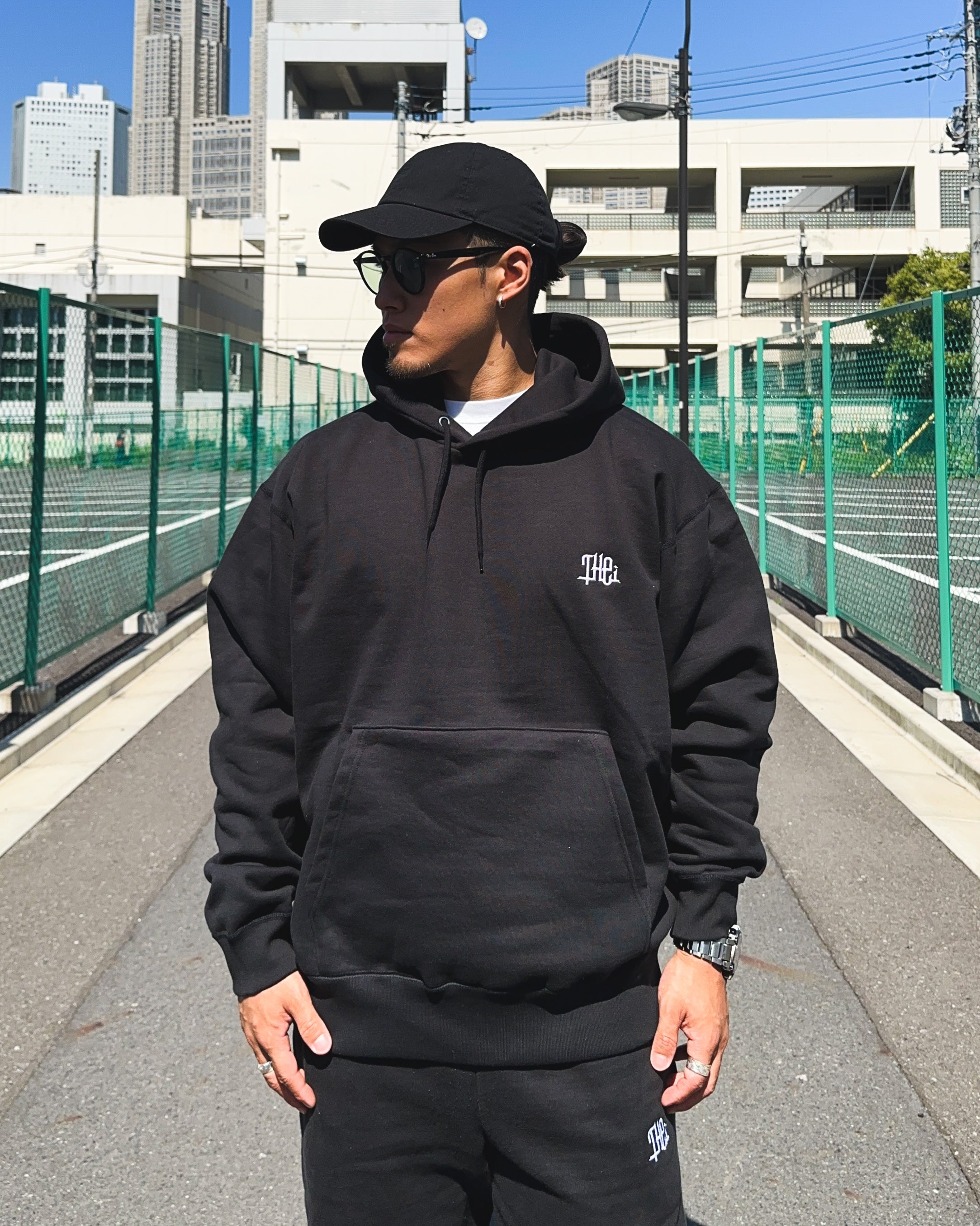 Arabic One Point HW Sweat Hoodie - Black