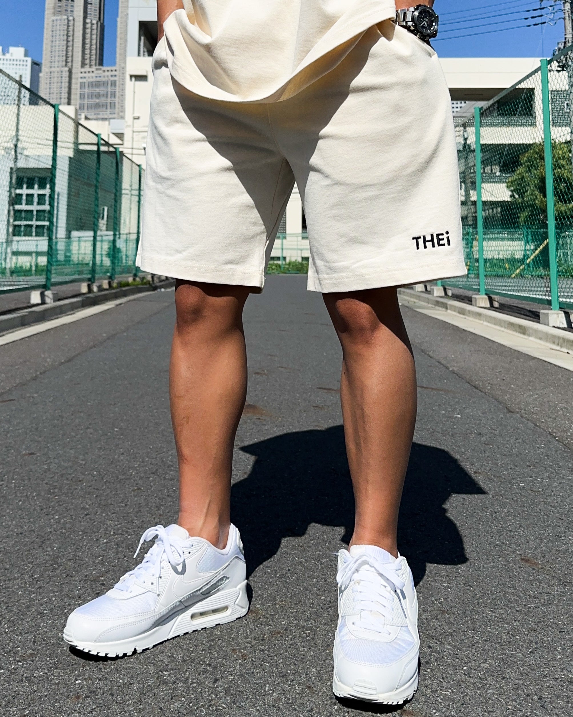 Basic One Point HW Tee & Shorts Setup - Beige