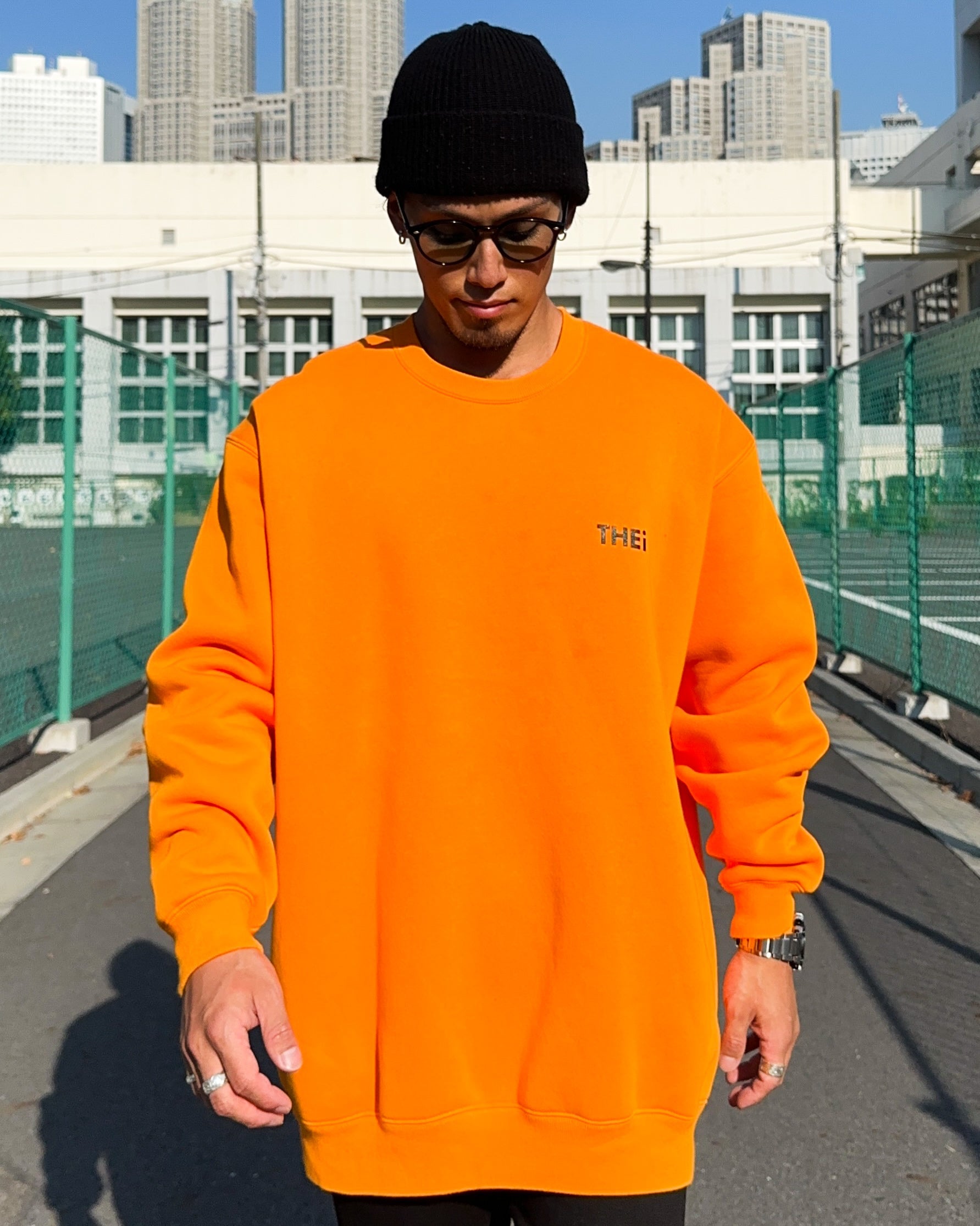 Basic One Point Sweat Shirt - Orange