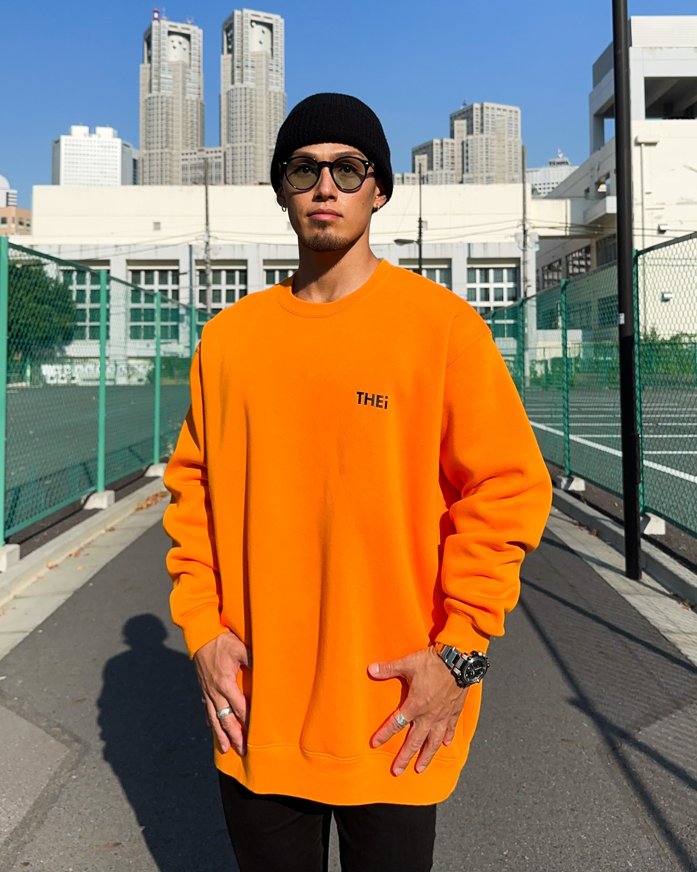 Basic One Point Sweat Shirt - Orange