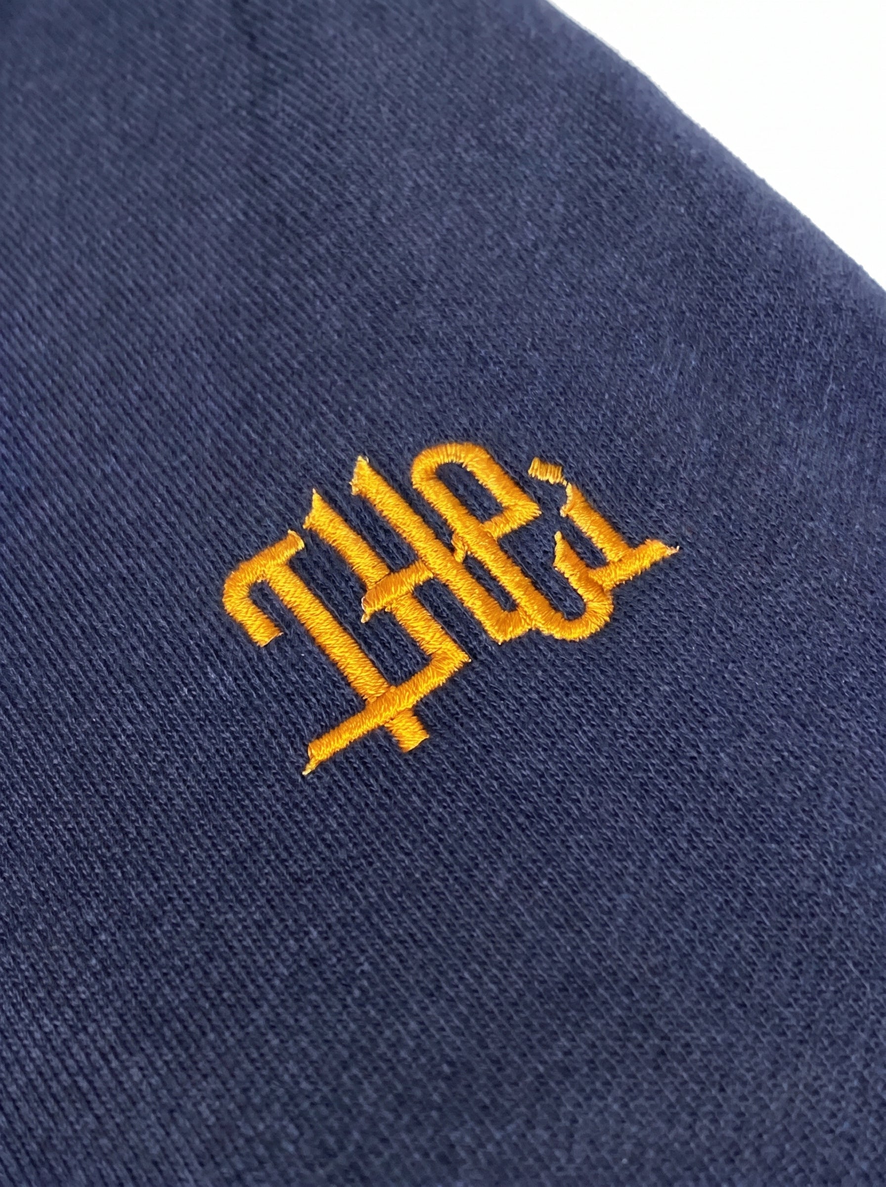 Arabic One Point HW Sweat Zip Hoodie & Pants Setup - Navy