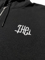 Arabic One Point HW Sweat Zip Hoodie & Pants Setup - Black