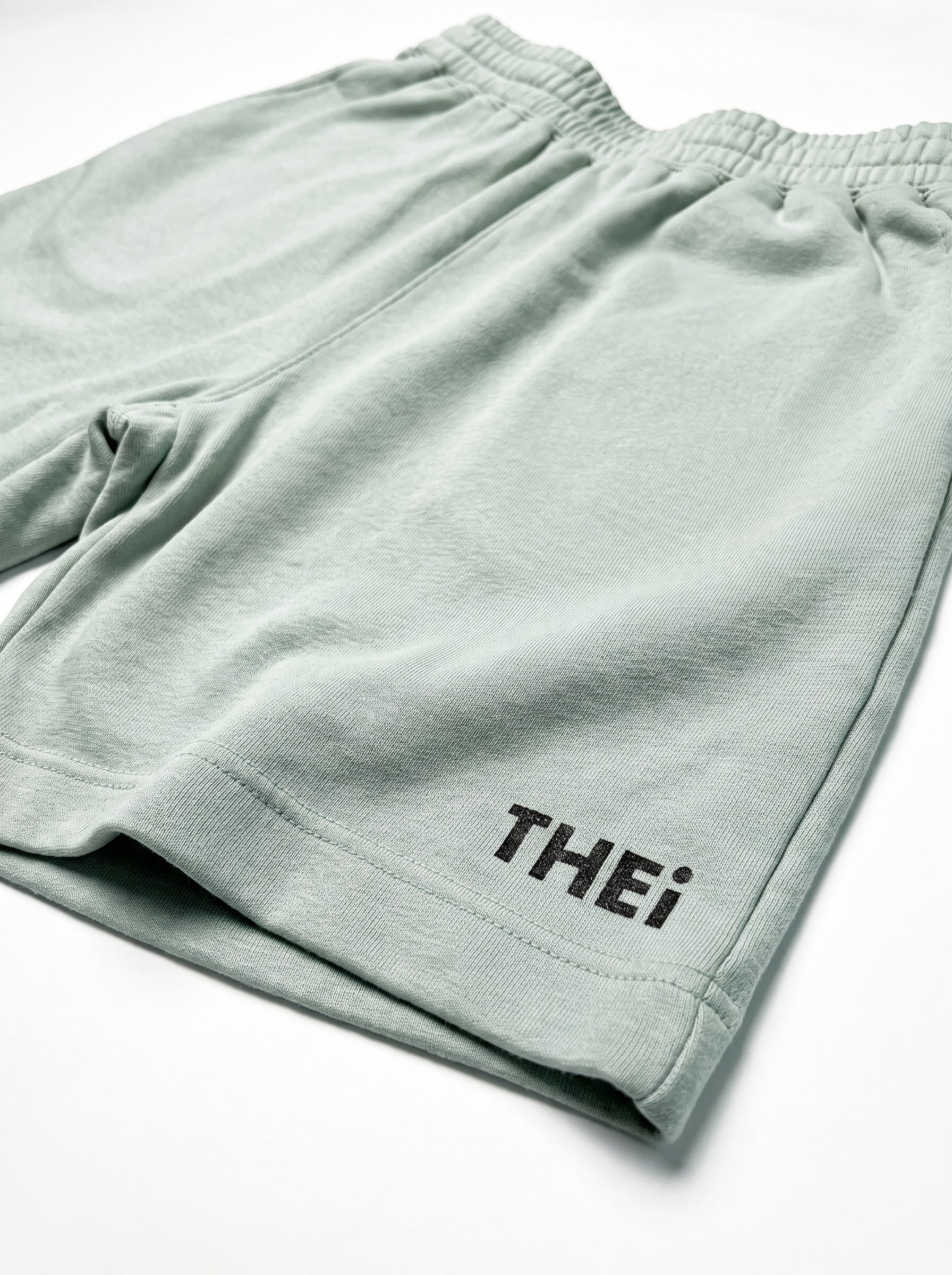 Basic One Point Relax Sweat Tee & Shorts Setup - Acid Green