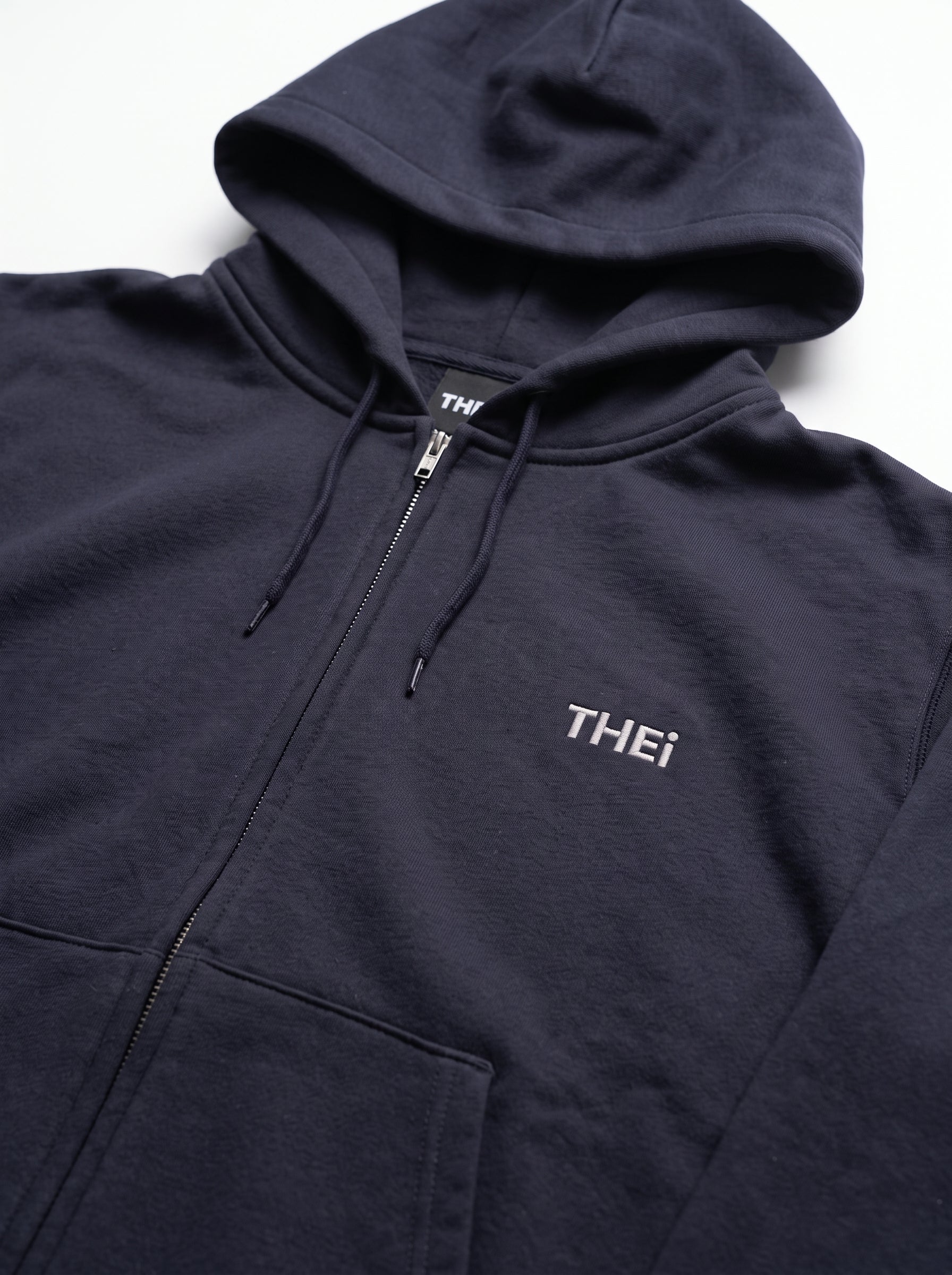 Basic One Point HW Sweat Zip Hoodie & Pants Setup - Navy