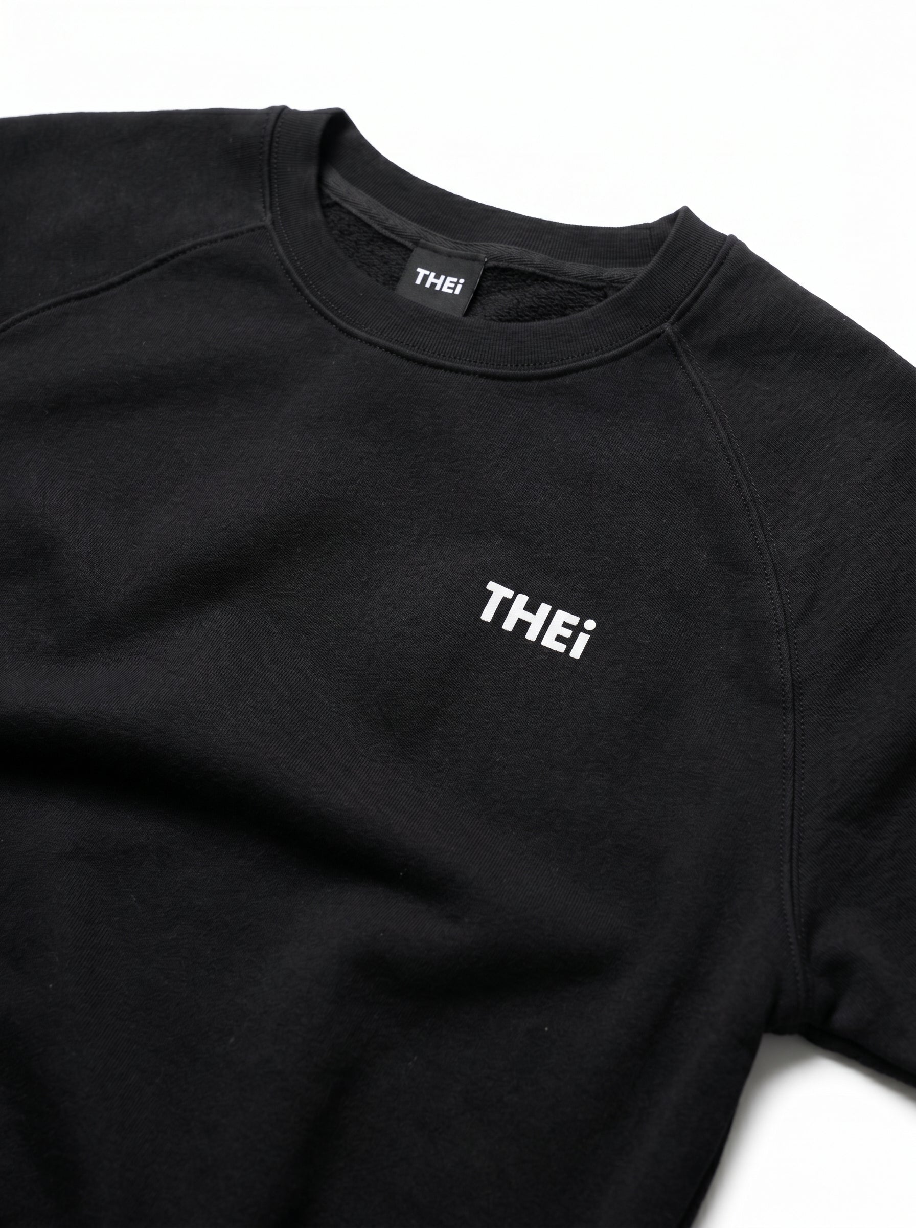 Basic One Point Relax Sweat Tee & Shorts Setup - Black