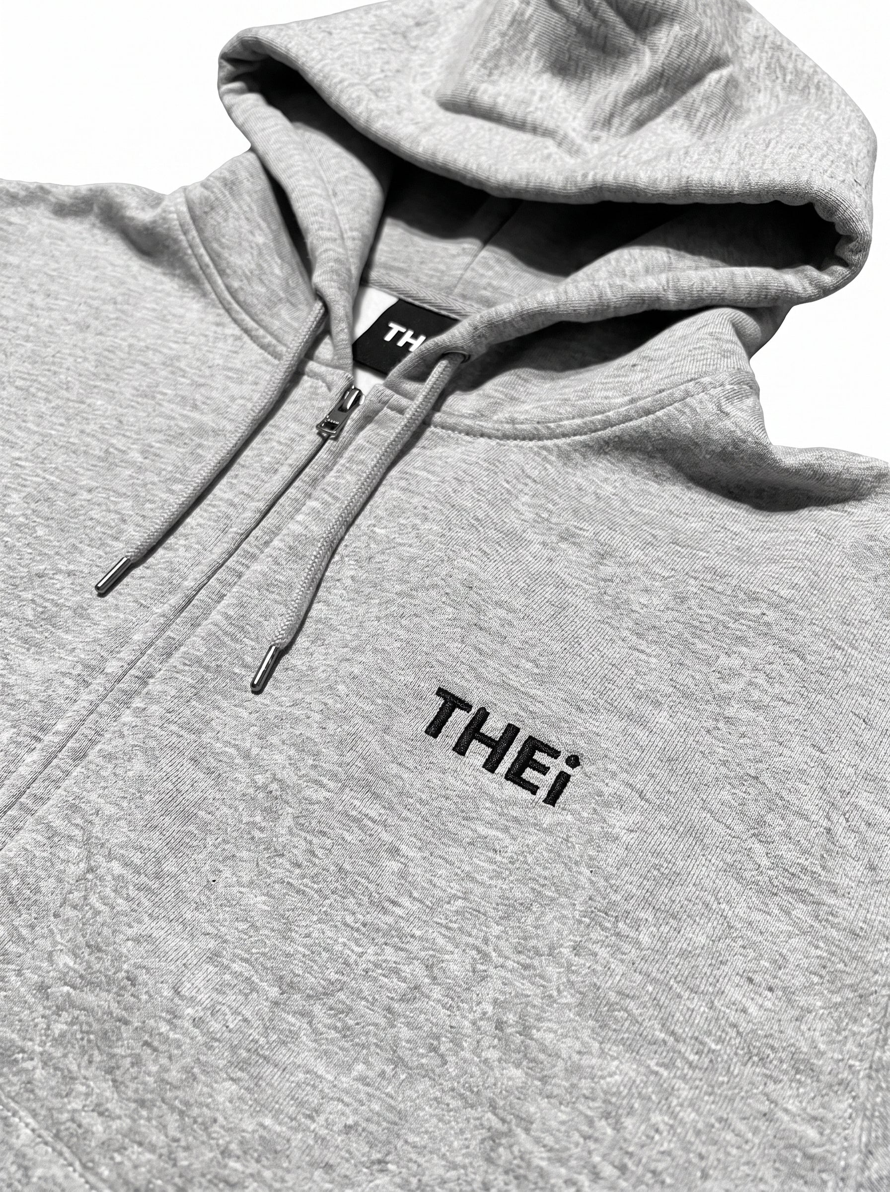Basic One Point HW Sweat Zip Hoodie & Pants Setup - Gray