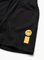 Smiley Relax Sweat Tee & Shorts Setup - Black