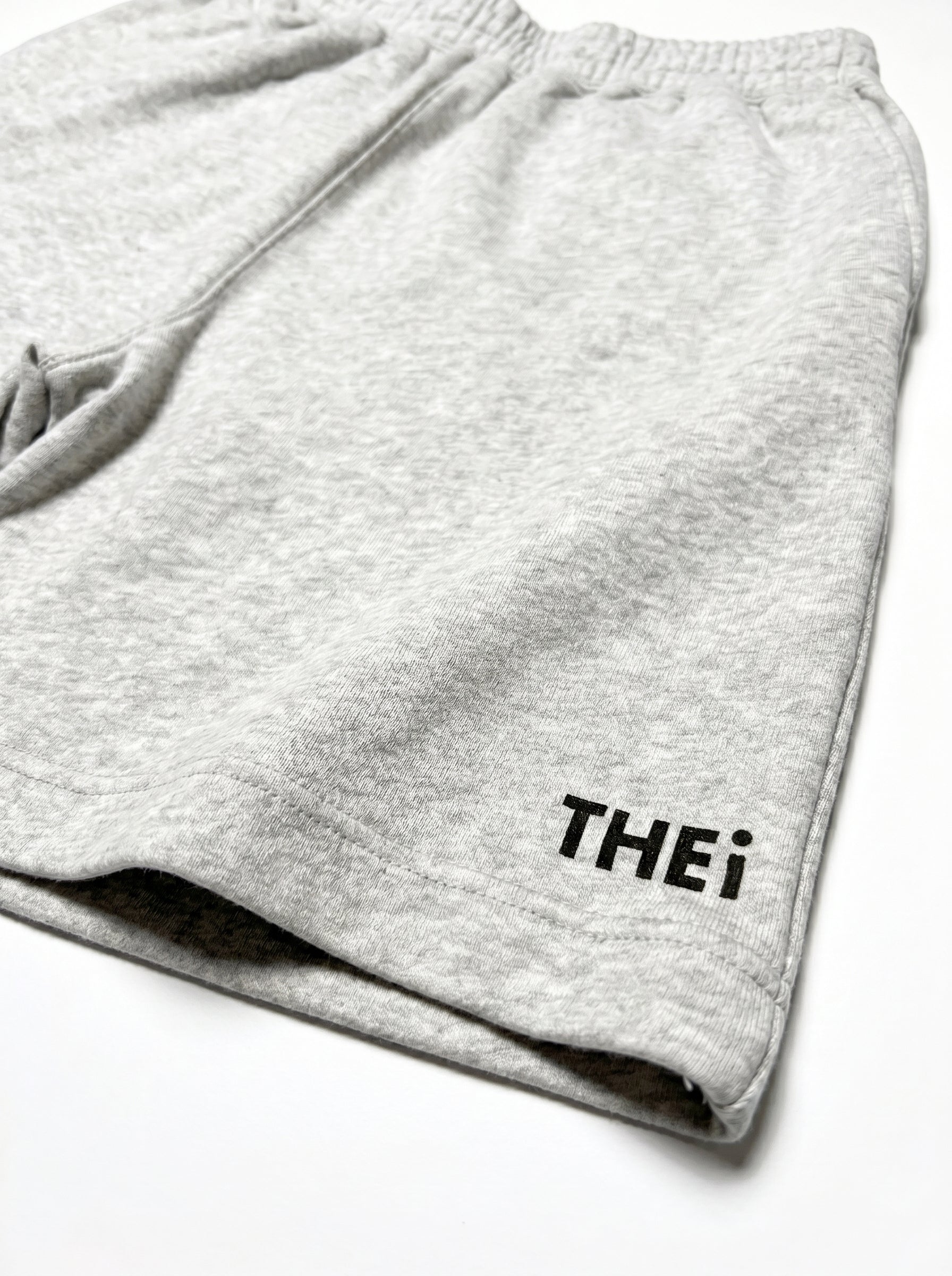 Basic One Point Relax Sweat Tee & Shorts Setup - Gray