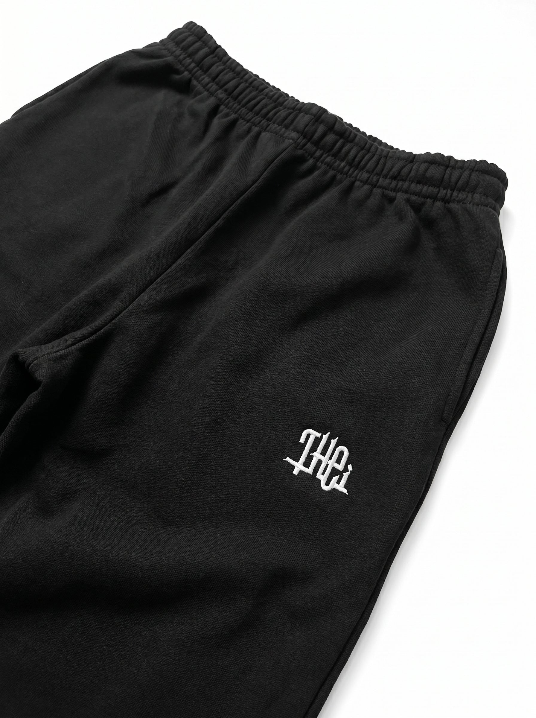 Arabic One Point HW Sweat Hoodie & Pants Setup - Black